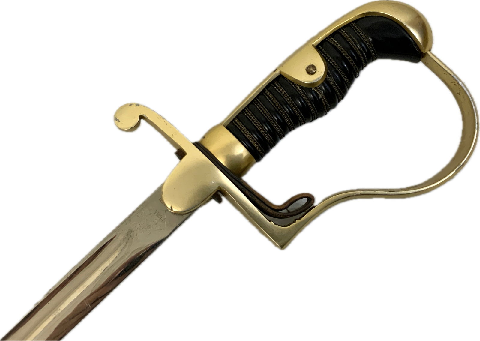 GERMANY THIRD REICH PUMA No1 NCO DRESS SWORD: GERMANY THIRD REICH PUMA No1 NCO DRESS SWORD. RARE EXAMPLE WITH GILDED ALUMINUM HILT. MINT CONDITION OVERALL. NO SCABBARD. BEAUTIFUL RARE SWORD BY PUMA SOLINGEN.