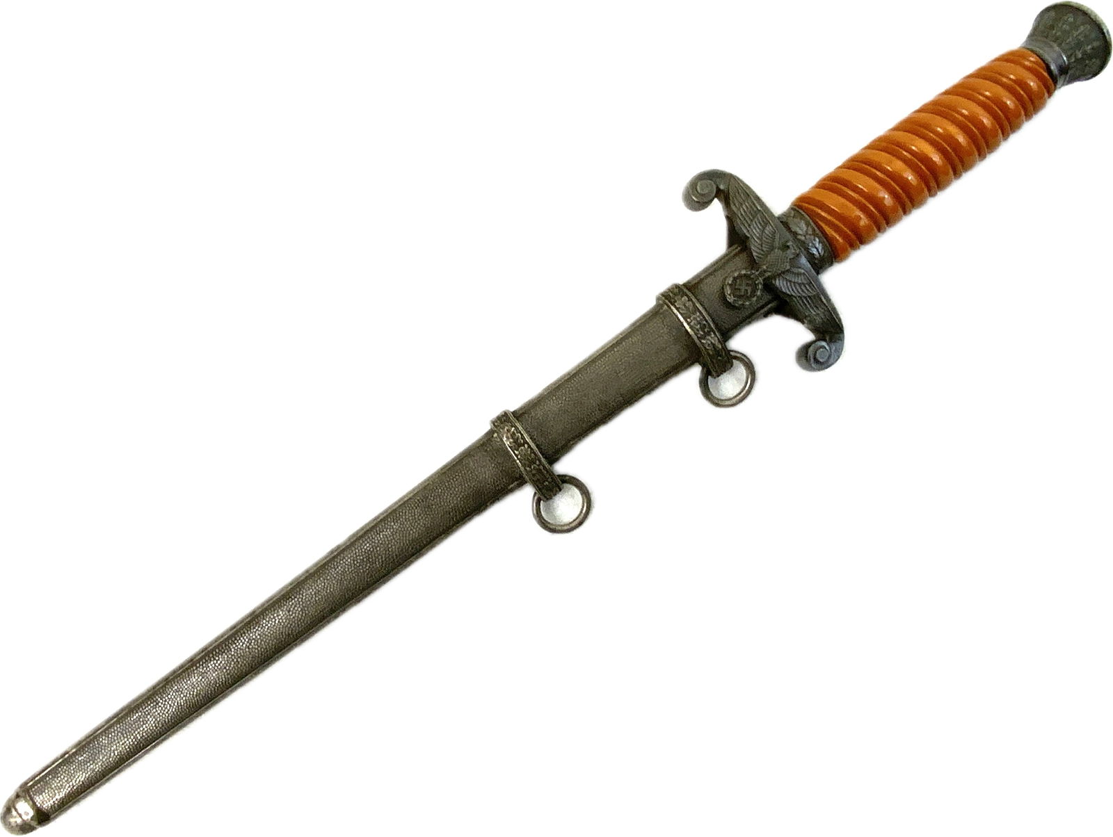 WWII GERMAN ARMY OFFICERS DRESS DAGGER: WWII GERMAN ARMY OFFICER DRESS DAGGER.VERY GOOD OVERALL CONDITION DAGGER. WKC MARKED BLADE.