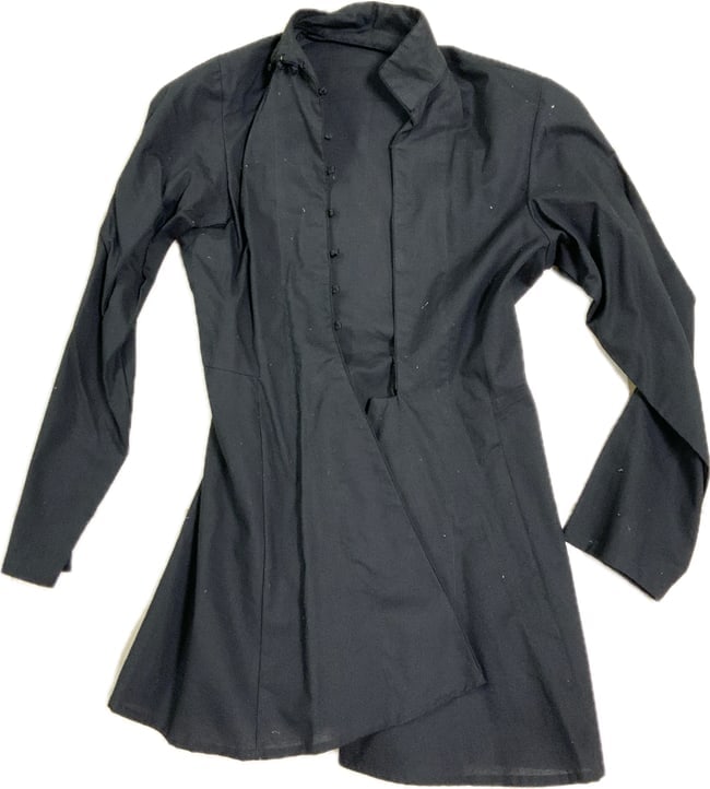 VINTAGE RUSSIAN COSSACK UNDERSHIRT - BESHMET: VINTAGE RUSSIAN COSSACK UNDERSHIRT - BESHMET . ALL BLACK COTTON VERSION. GREAT CONDITION. SIZE ABOUT SMALL - MEDIUM.