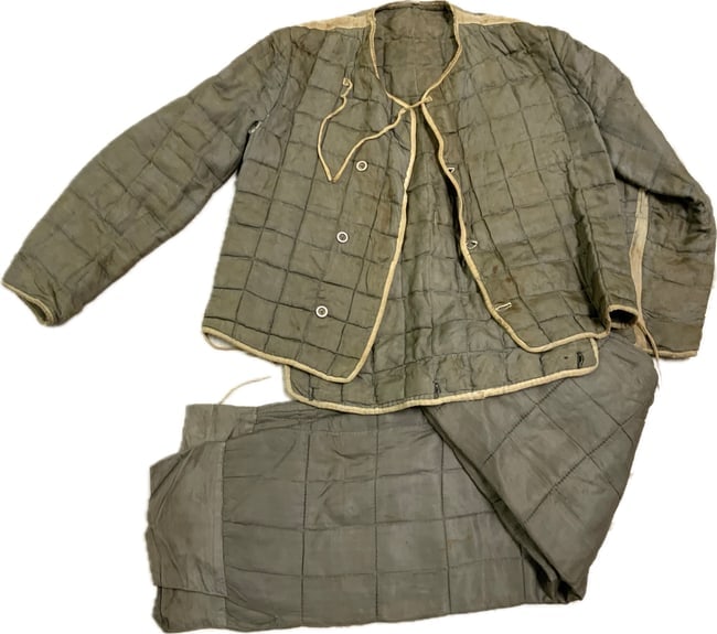 WWII GERMAN MILITARY WINTER PADDED SUIT JACKET AND PANTS (1 of 8)