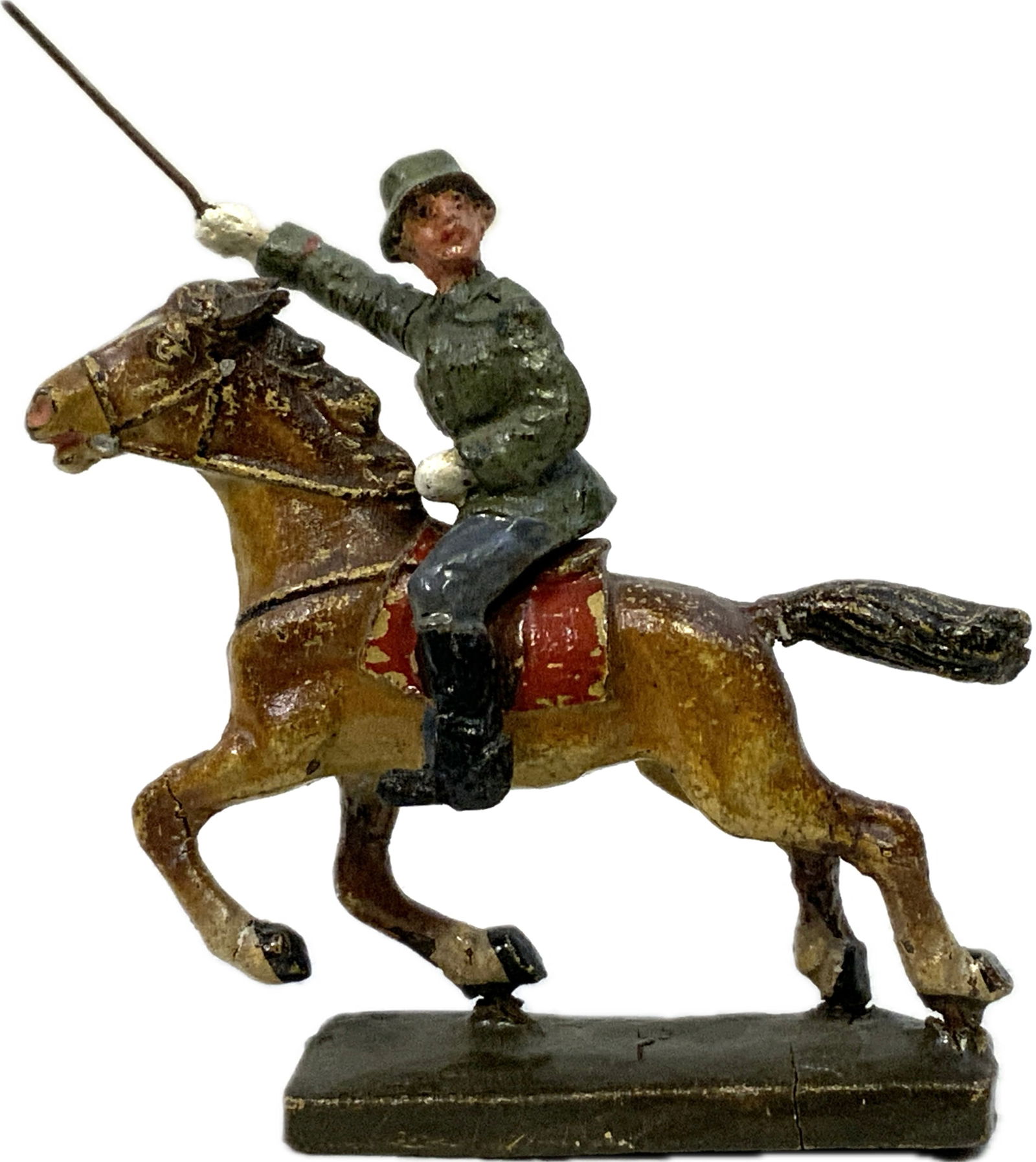 GERMAN NAZI PERIOD LINEOL / ELASTOLIN TOY SOLDIER GERMAN CAVALRY MAN: GERMAN NAZI PERIOD LINEOL / ELASTOLIN TOY SOLDIER GERMAN CAVALRY MAN