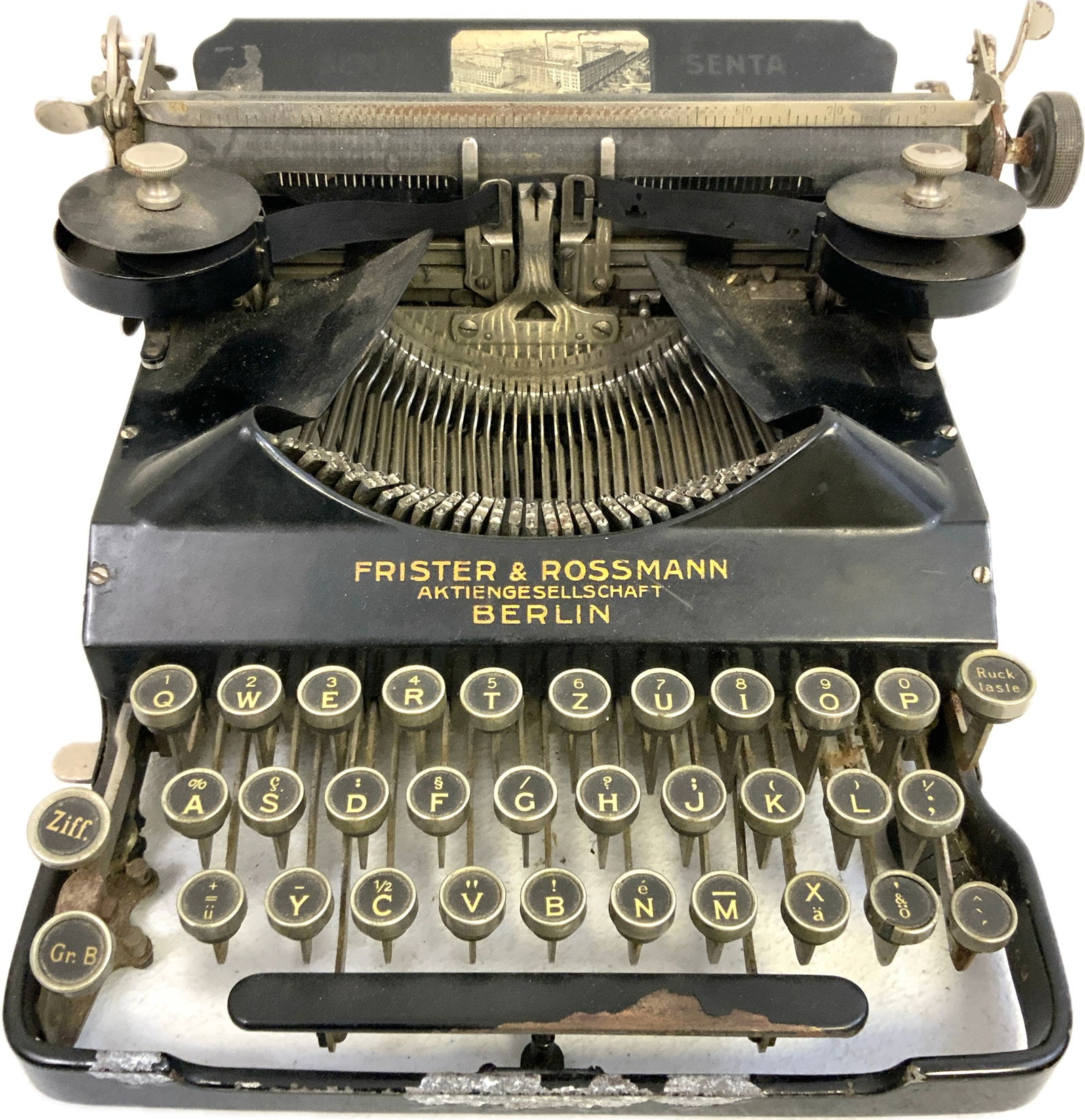 ANTIQUE GERMAN SENTA FRISTER & ROSSMANN PORTABLE TYPEWRITER (1 of 12)