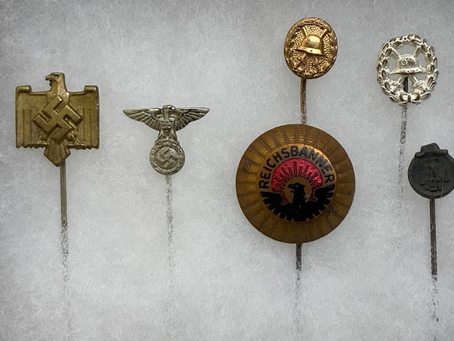 GERMANY THIRD REICH MINIATURE BADGES STICKPINS: GERMANY THIRD REICH MINIATURE BADGES STICKPINS . NICE LOT OF 6