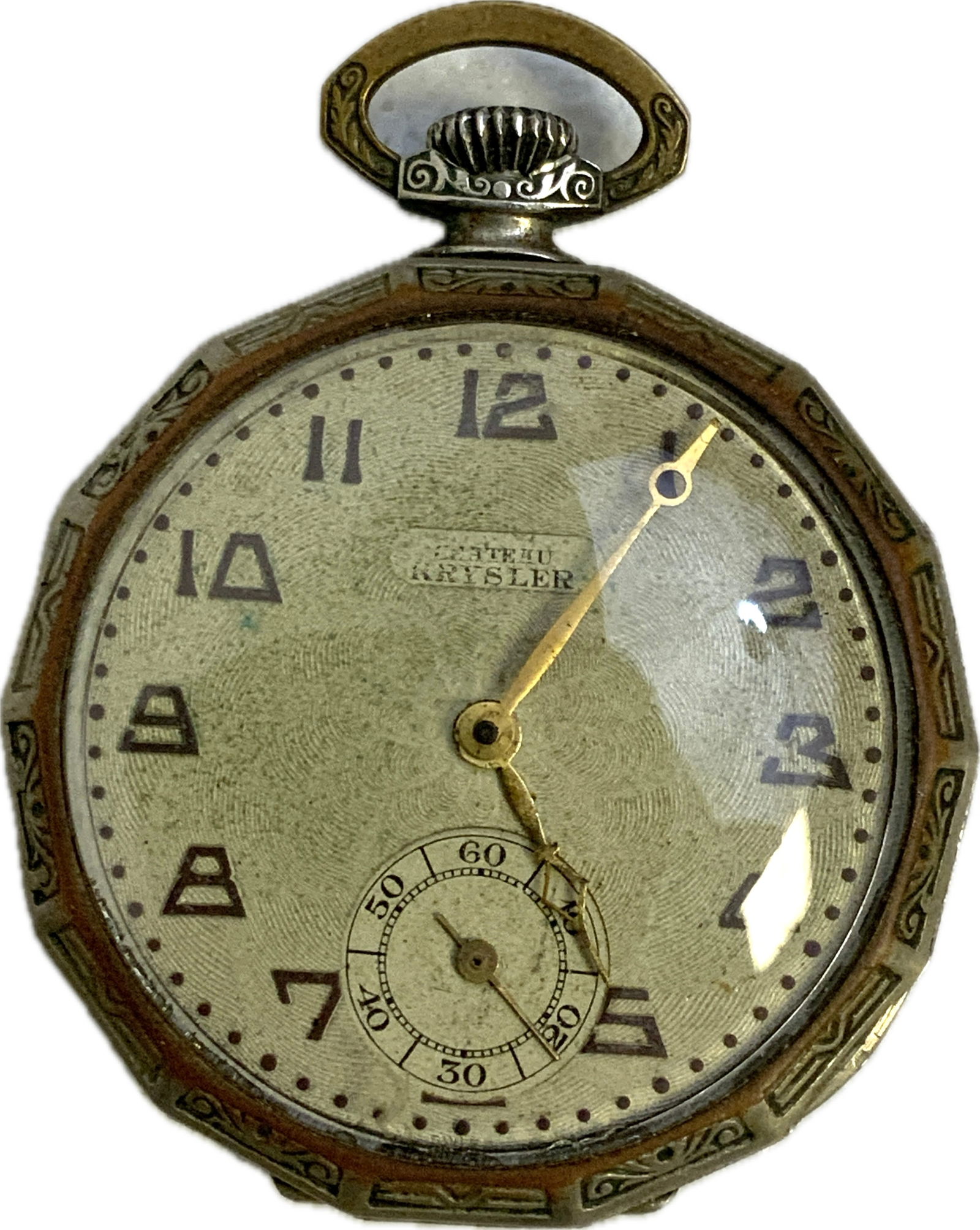 AFRIKA 1942 ENGRAVED SWISS POCKET WATCH: AFRIKA 1942 ENGRAVED SWISS POCKET WATCH. APPEARS TO BE IN GOOD WORKING CONDITION
