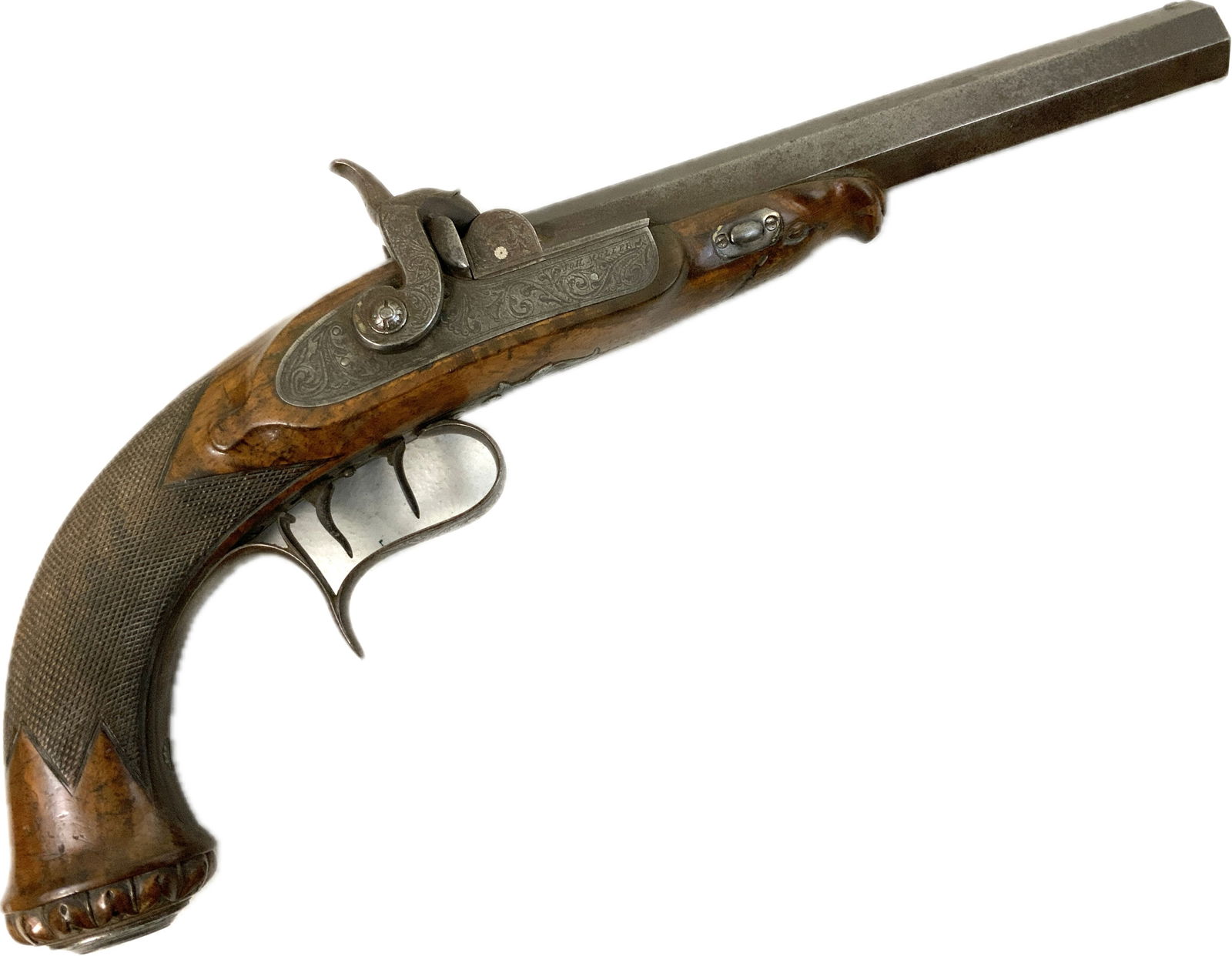 ANTIQUE SWISS JOHANN MULLER HEAVY TARGET PISTOL (1 of 13)