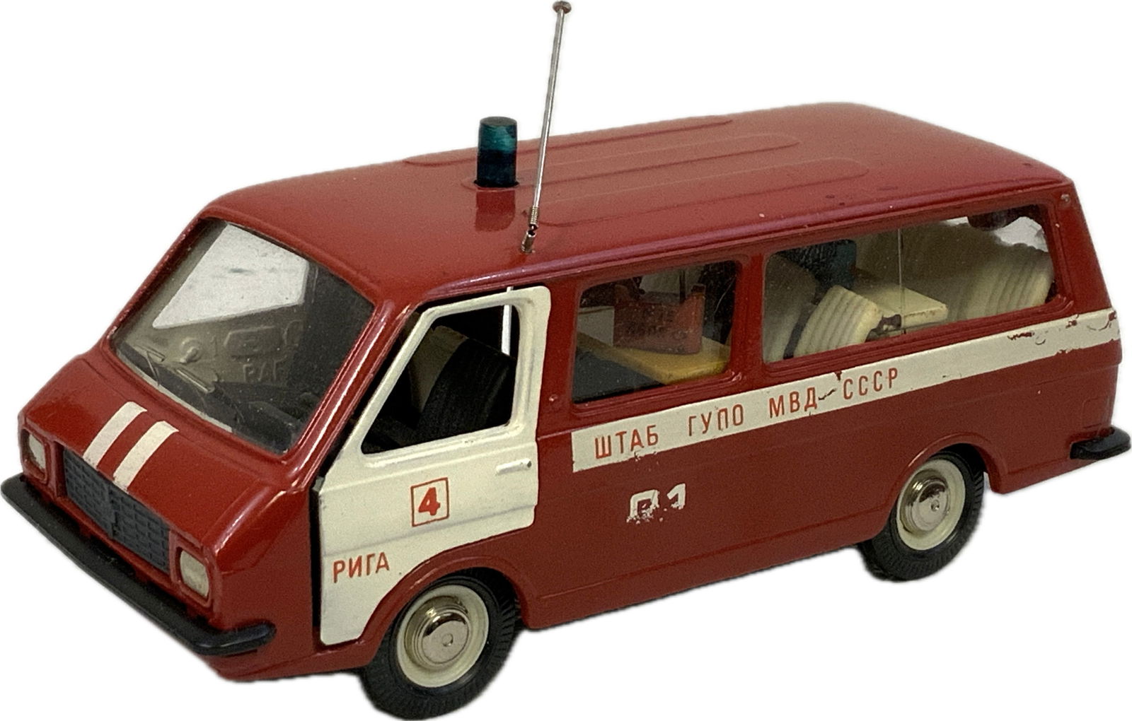 USSR RAF 2203 MVD DIE CAST MODEL: USSR RAF 2203 MVD DIE CAST MODEL. 1:43.VERY GOOD CONDITION. 4 1/2" LONG