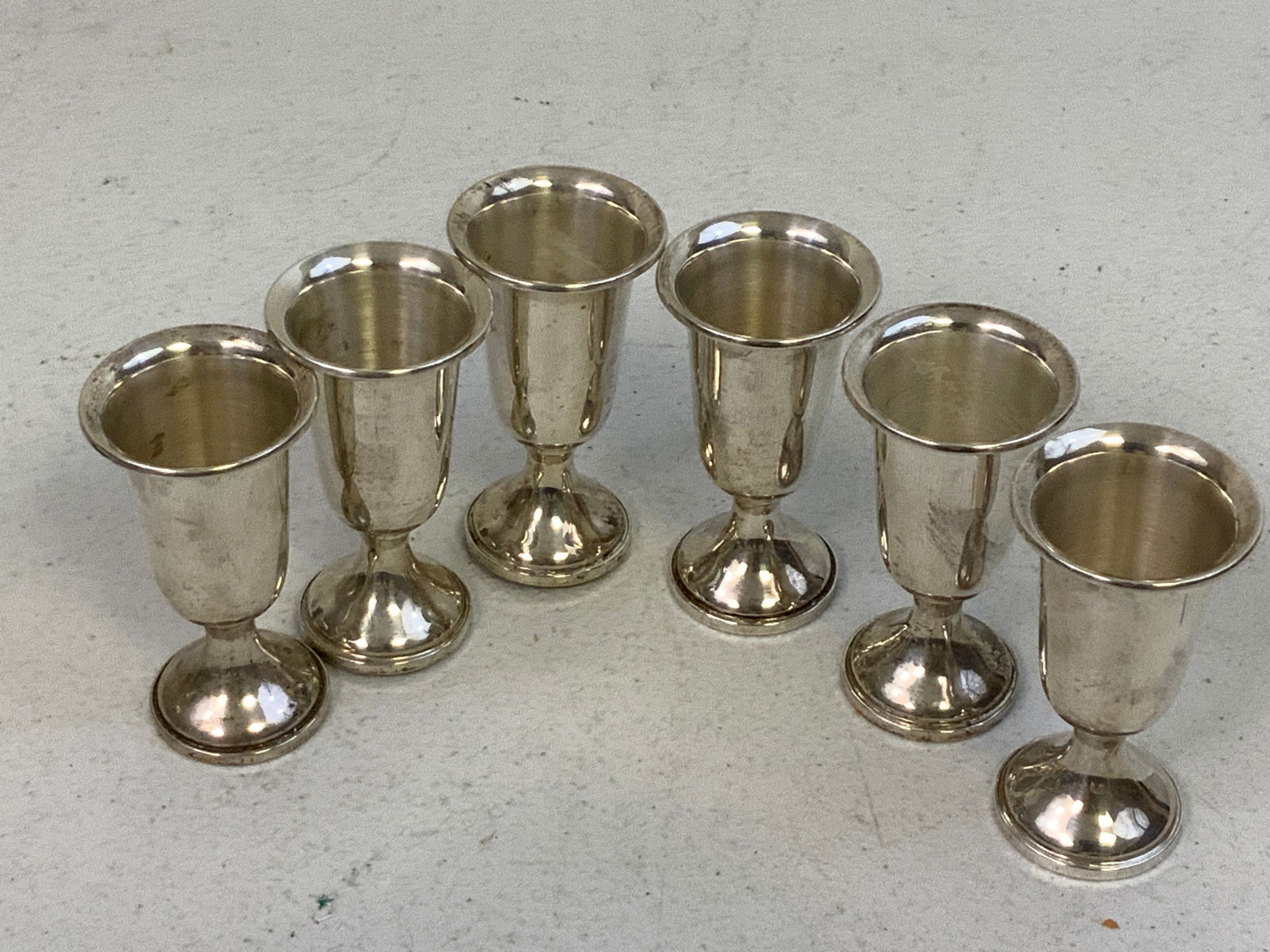 VINTAGE TOWLE STERLING SILVER SET OF 6 CORDIAL CUPS (1 of 3)