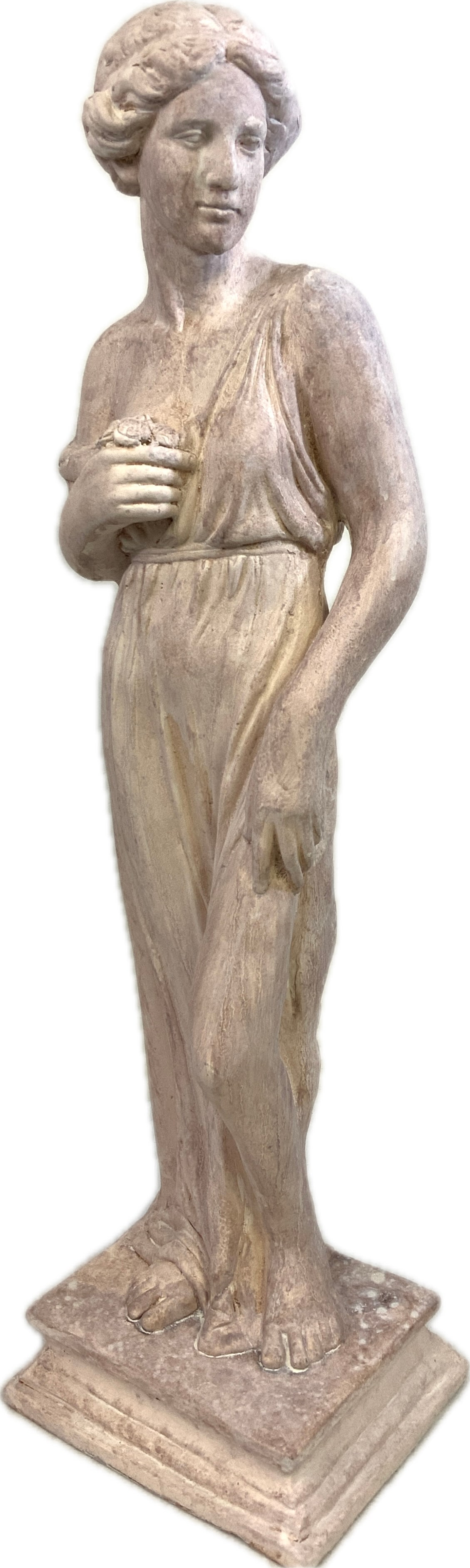 LARGE ROMAN WOMAN TERRACOTTA STATUE: LARGE ROMAN WOMAN TERRACOTTA STATUE. 32" TALL.FROM DR. PAUL D. LYNN COLLECTION