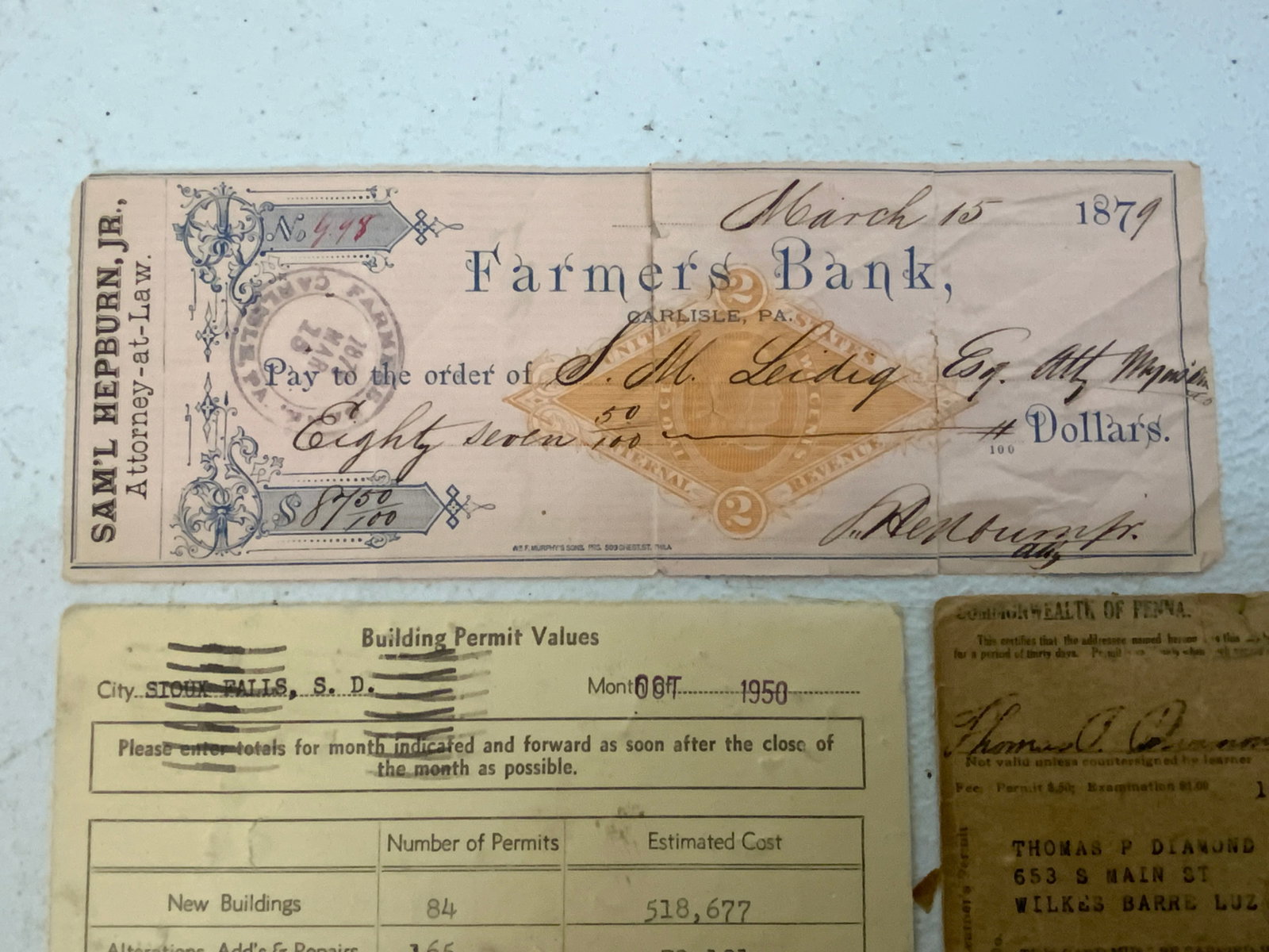 OLD VINTAGE EPHEMERA - 4