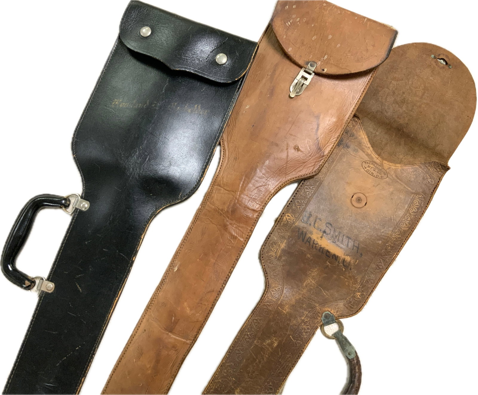 ANTIQUE US LEATHER SWORD CASES - 2
