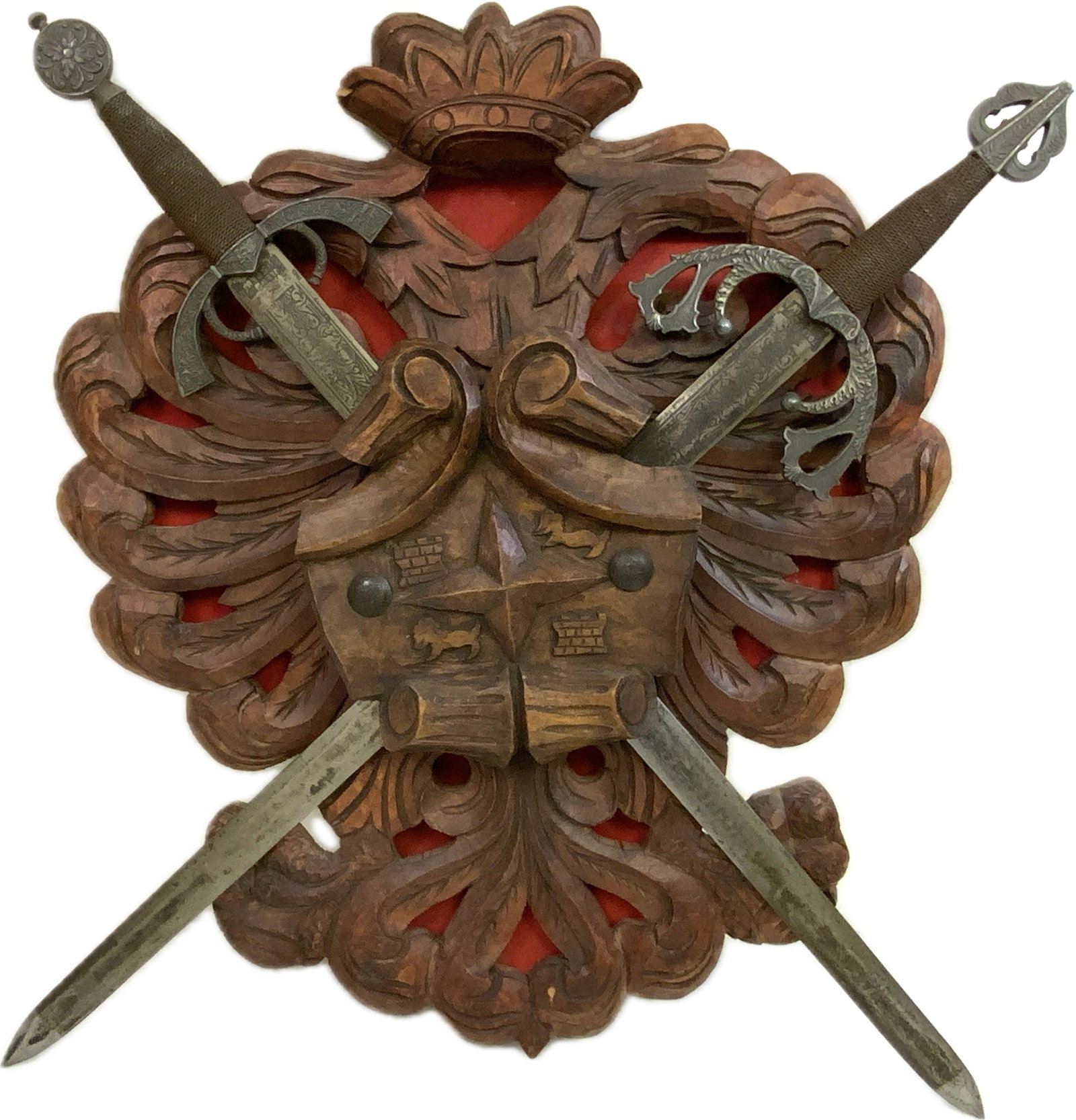 SPAIN CITY OF TOLEDO LARGE DECORATING COAT OF ARMS WITH SWORDS (1 of 11)