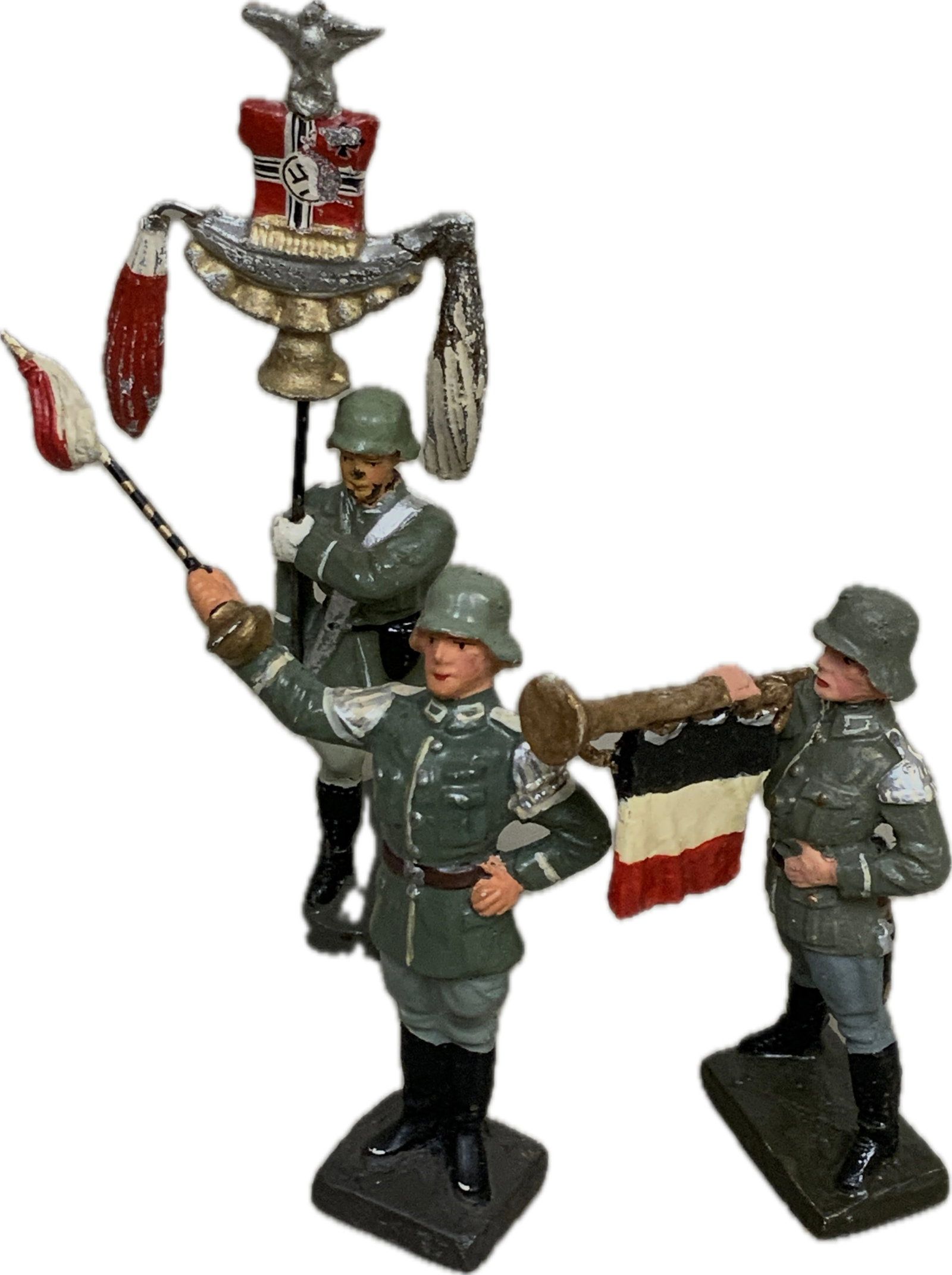 GERMAN NAZI PERIOD LINEOL / ELASTOLIN TOY SOLDIERS (1 of 2)