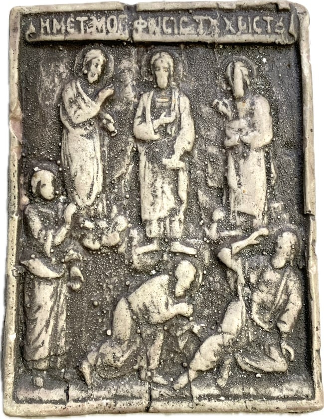 CHRIST DISCIPLES GREEK ORTHODOX CLAY ICON (1 of 3)