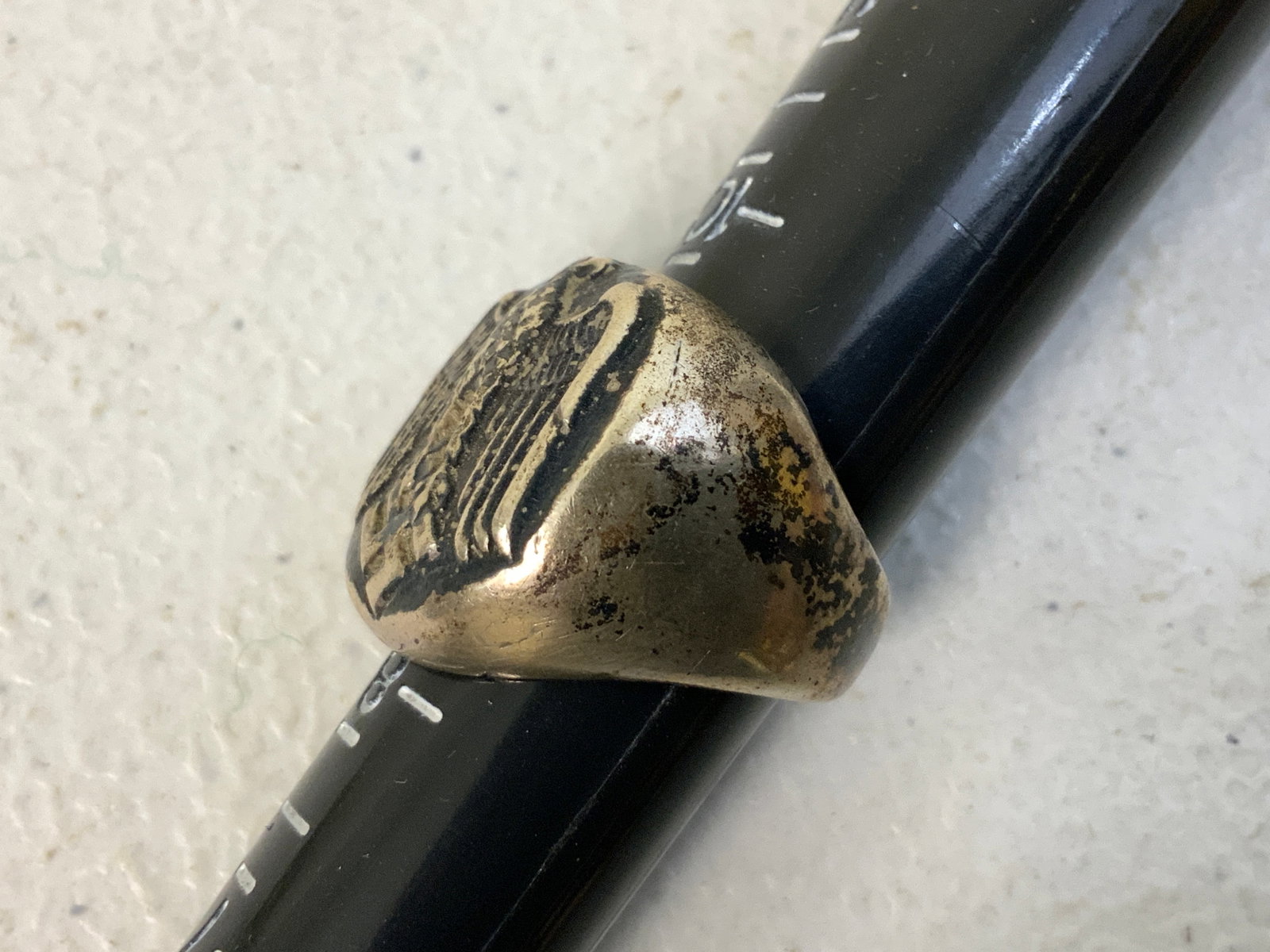 WWII GERMAN WEHRMACHT EAGLE SILVER RING - 2