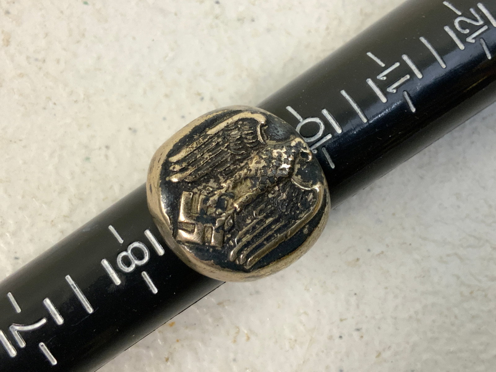 WWII GERMAN WEHRMACHT EAGLE SILVER RING - 4