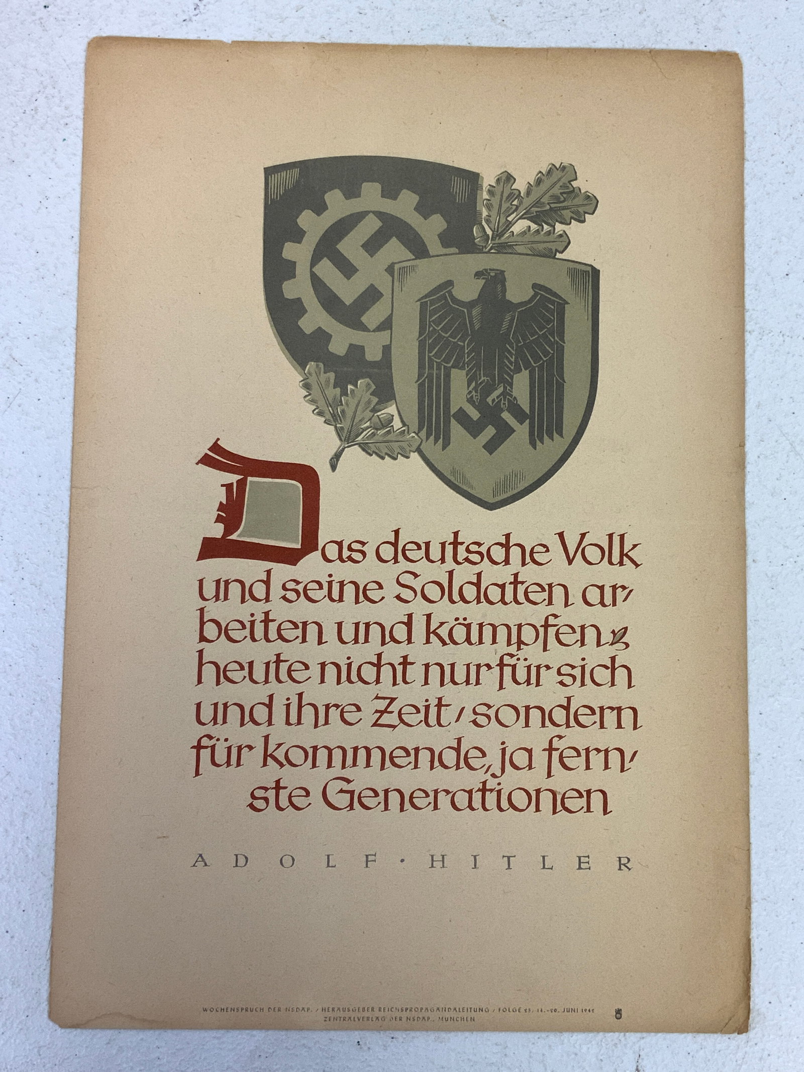 WWII GERMAN PROPAGANDA LEAFLET - 2