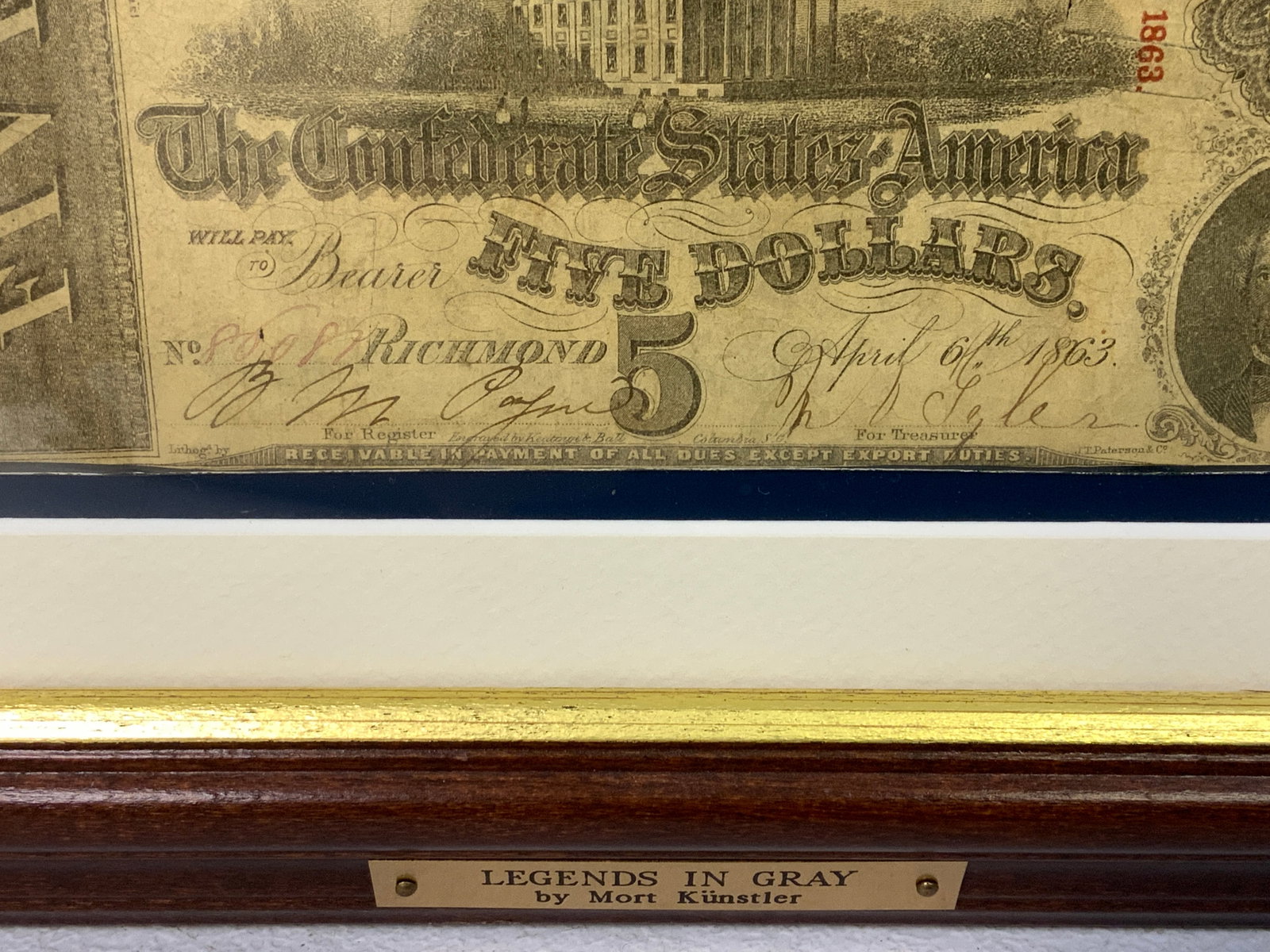 US CIVIL WAR FRAMED ARTWORK - 4