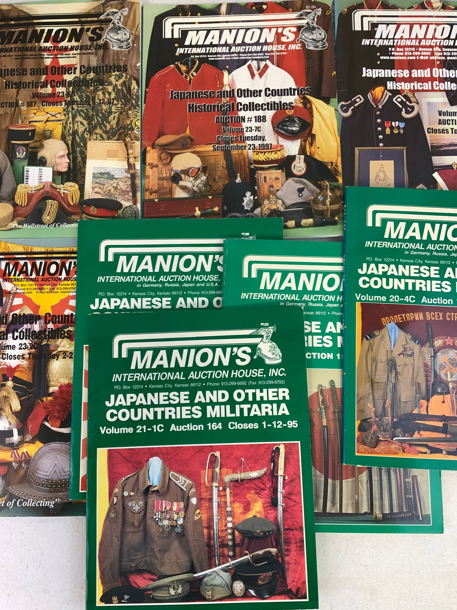 MANION'S MILITARY AUCTION CATALOGS LOT (1 of 1)