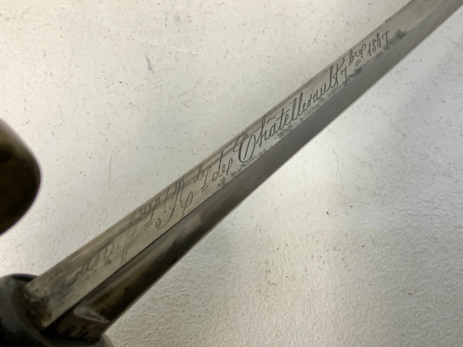 ANTIQUE FRENCH SWORD 1847 DATED - 9
