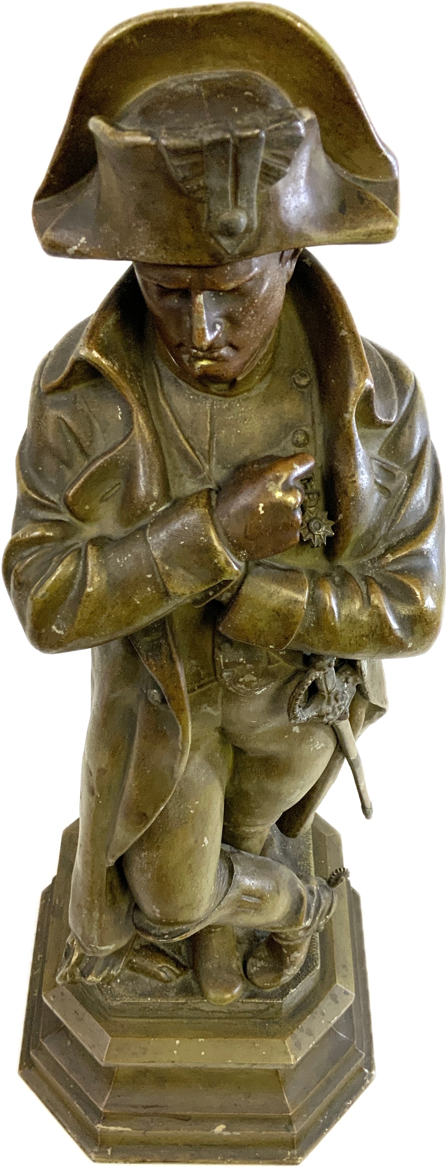 ANTIQUE NAPOLEON BRONZE STATUE - 6