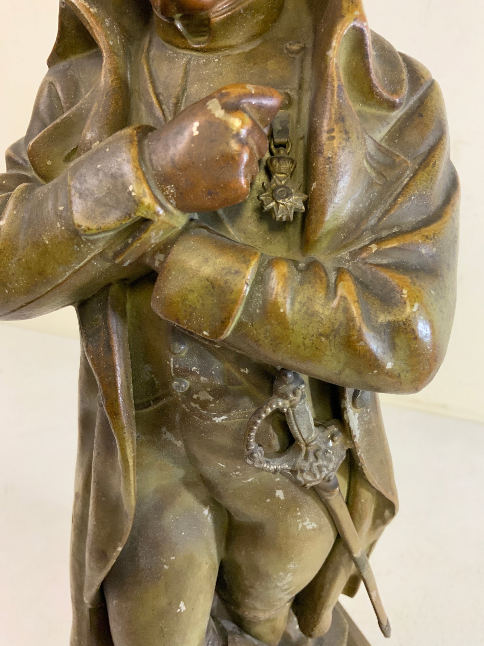 ANTIQUE NAPOLEON BRONZE STATUE - 7