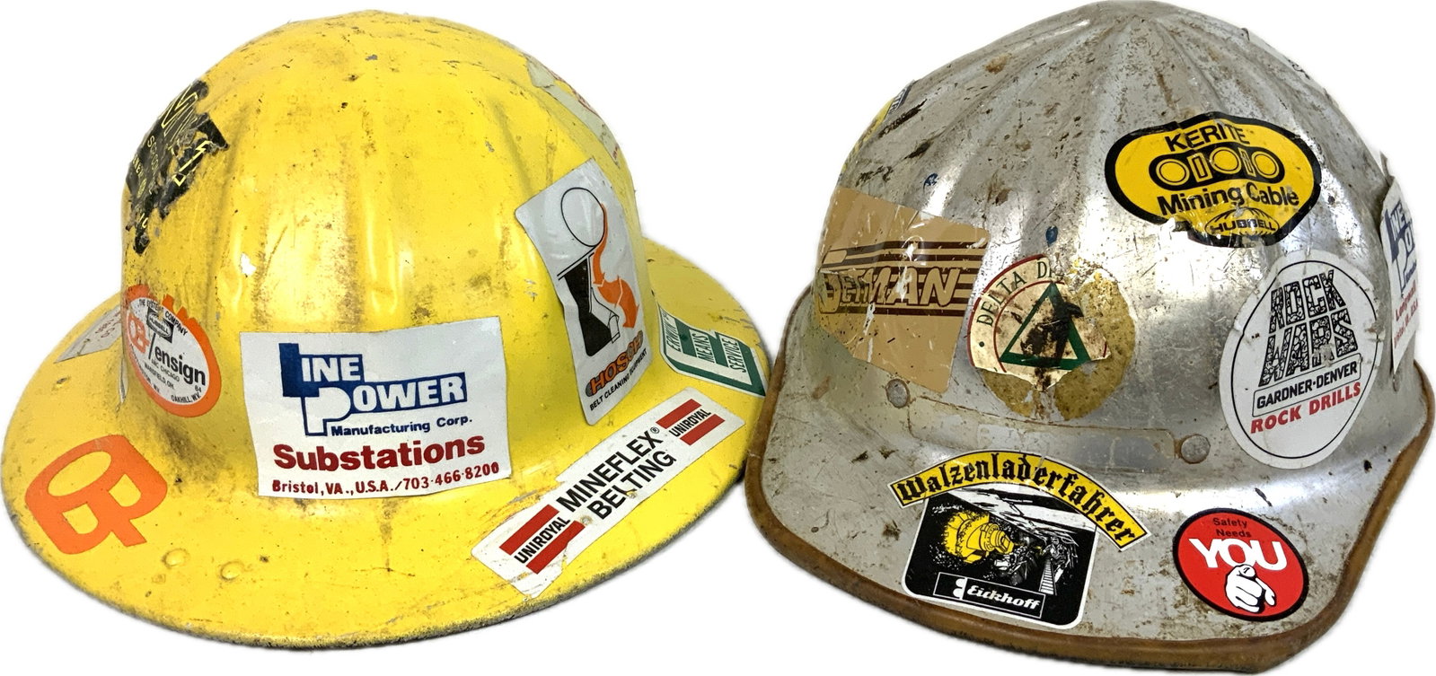 VINTAGE COAL MINING HELMETS - 2