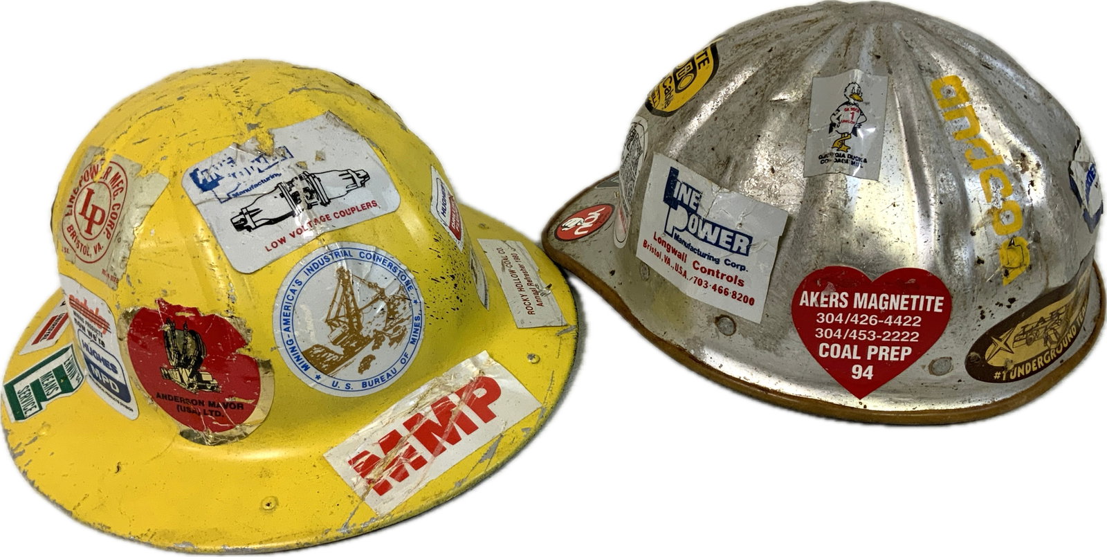 VINTAGE COAL MINING HELMETS - 3