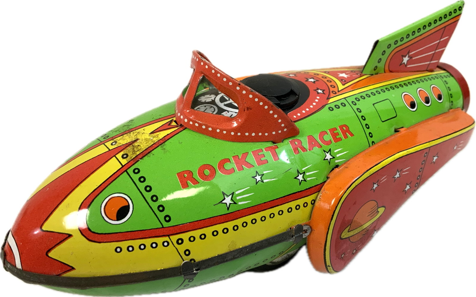 SCHYLLING ROCKET RACER TIN TOY ROCKET (1 of 6)
