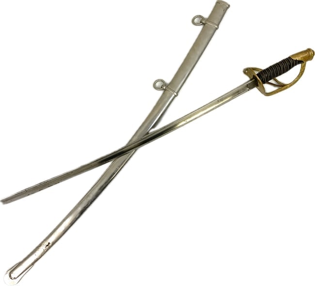 US CIVIL WAR MANSFIELD & LAMB M1860 CAVALRY SABER AND SCABBARD DATED 1864 (1 of 14)