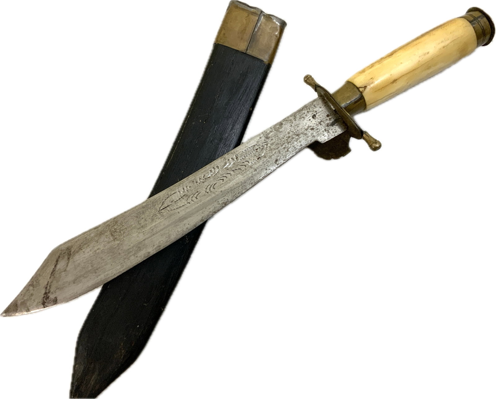 ANTIQUE DAGGER WITH SCABBARD - 2