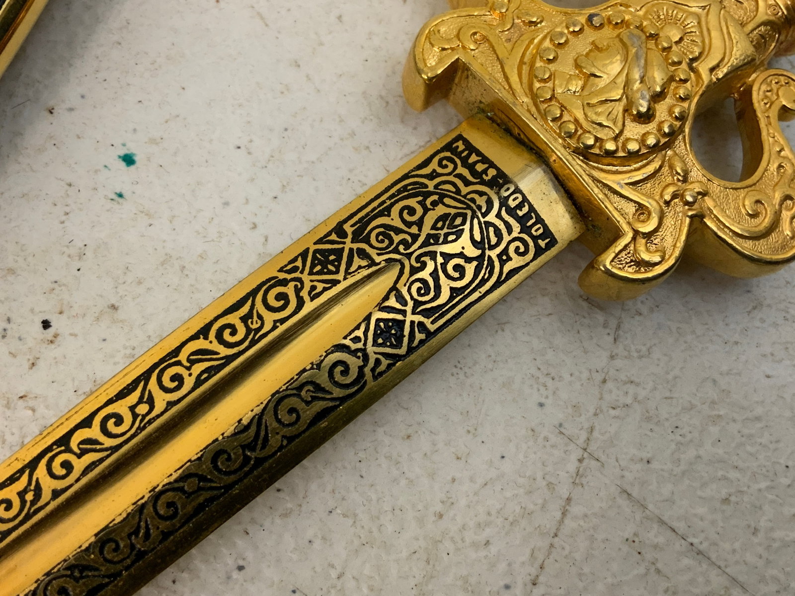 SPAIN TOLEDO DECORATIVE GILDED DAGGER - 5