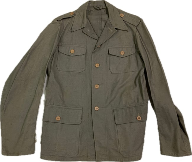 SWEDEN WWII SWEDISH ARMY UNIFORM CANVAS TUNIC (1 of 4)