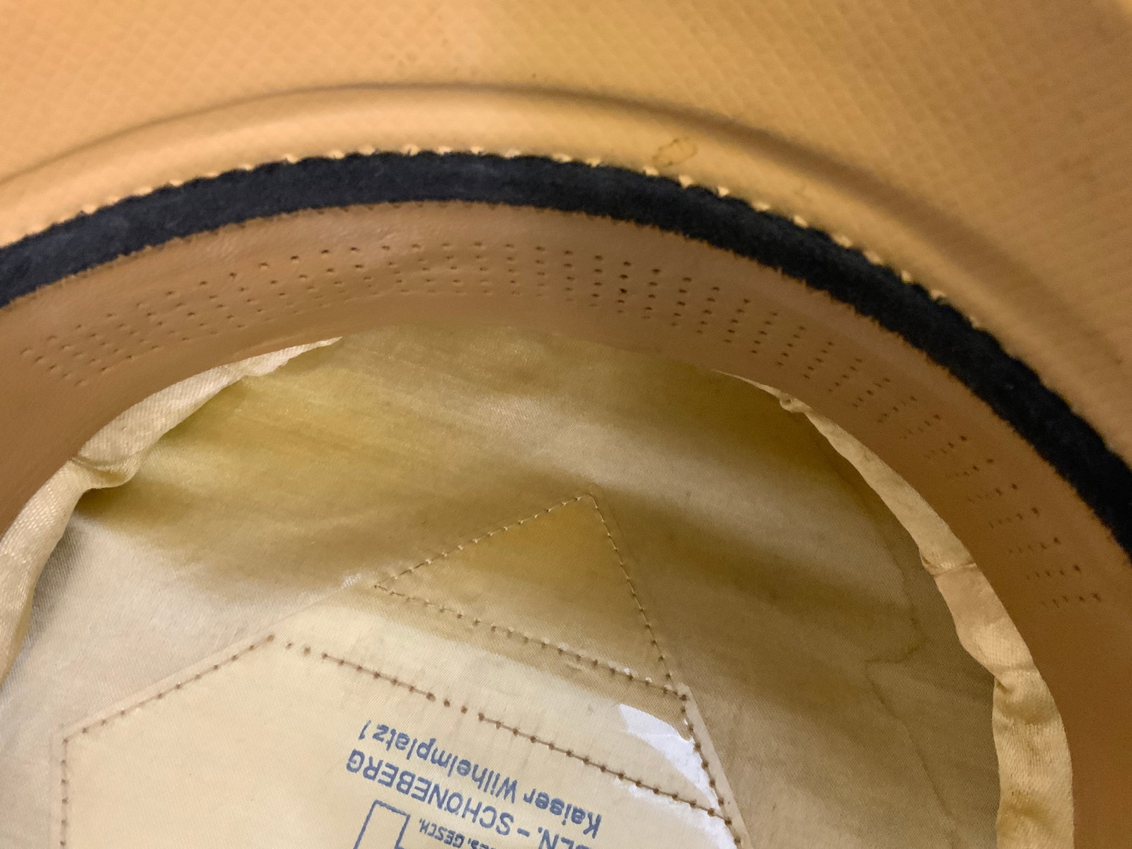 WWII GERMAN ARMY GENERALS VISOR CAP HAT - 13