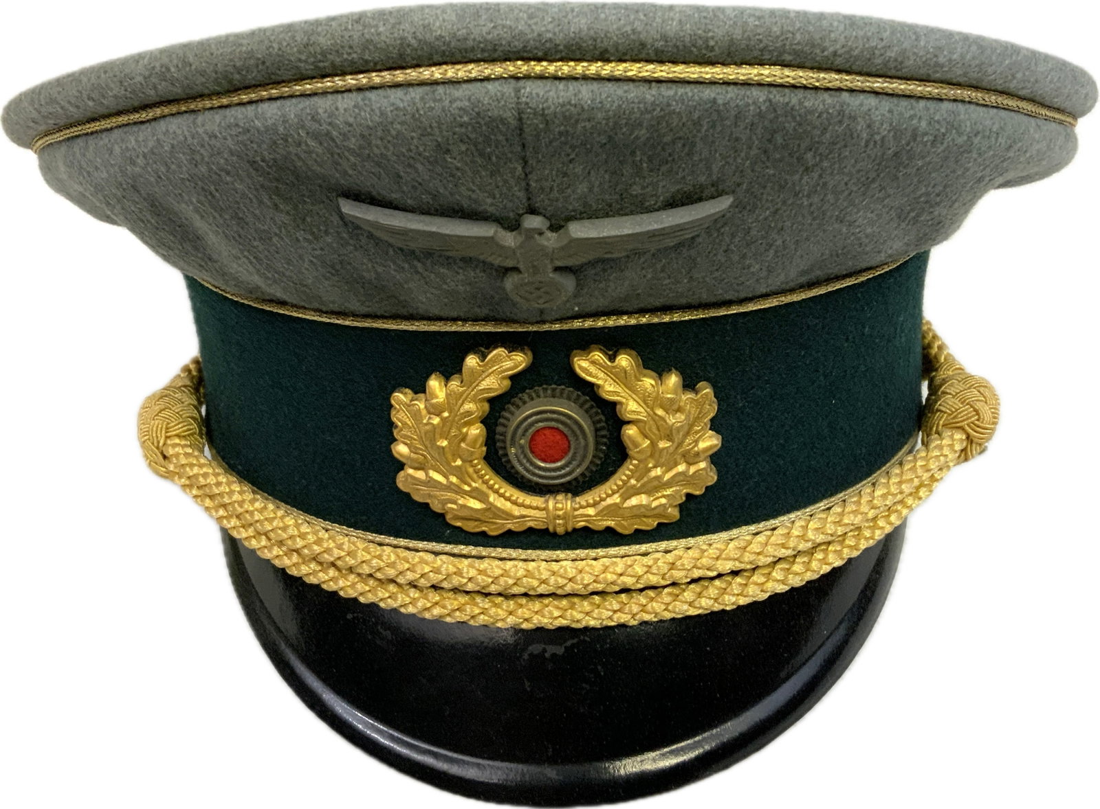 WWII GERMAN ARMY GENERALS VISOR CAP HAT - 5