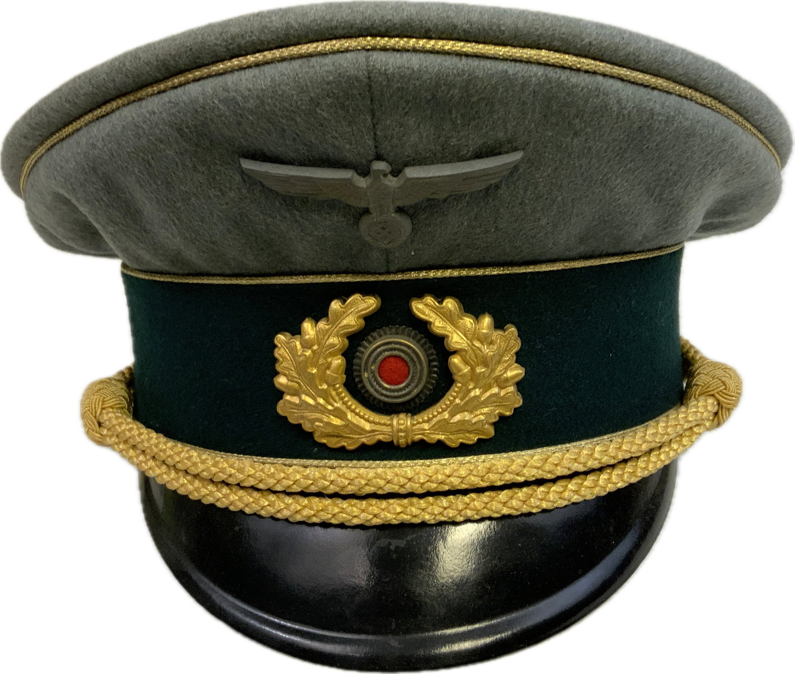 WWII GERMAN ARMY GENERALS VISOR CAP HAT - 6