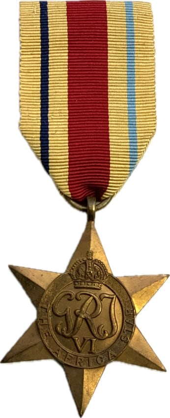 WWII GREAT BRITAIN 1940-43 AFRICA STAR MEDAL: WWII GREAT BRITAIN 1940-43 AFRICA STAR MEDAL.GREAT CONDITION WITH ORIGINAL RIBBON