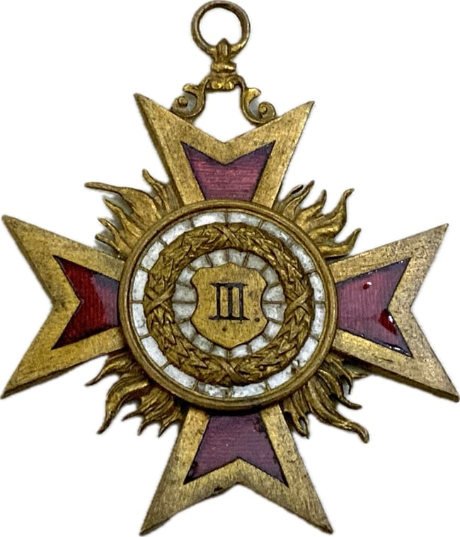 GERMANY ANTIQUE GERMAN LARGE SHOOTING AWARD MEDAL: GERMANY ANTIQUE GERMAN LARGE SHOOTING AWARD MEDAL. BRASS, ENAMELS. LARGE SIZE.MARKED. 2 1/4" X 3"