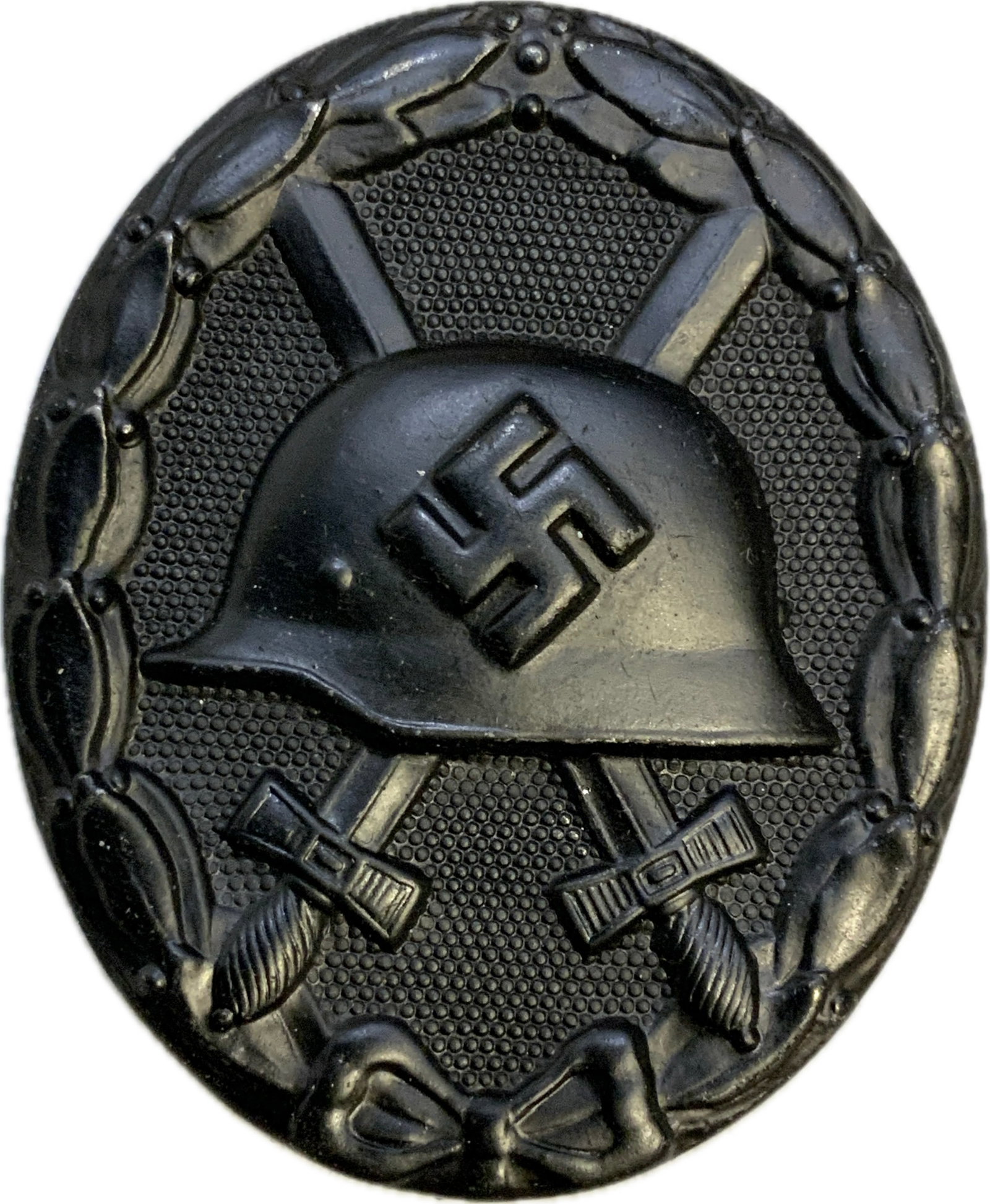 WWII GERMAN BLACK WOUND BADGE: WWII GERMAN BLACK WOUND BADGE.MINT CONS=DITION. MARKED "4".