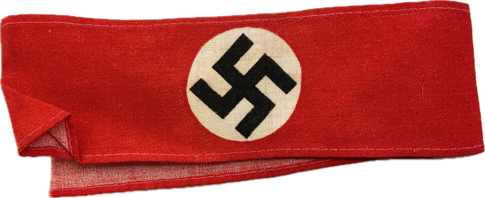 WWII GERMAN NARROW NSDAP ARMBAND: WWII GERMAN NARROW NSDAP ARMBAND. PRINTED TYPE. GREAT CONDITION.