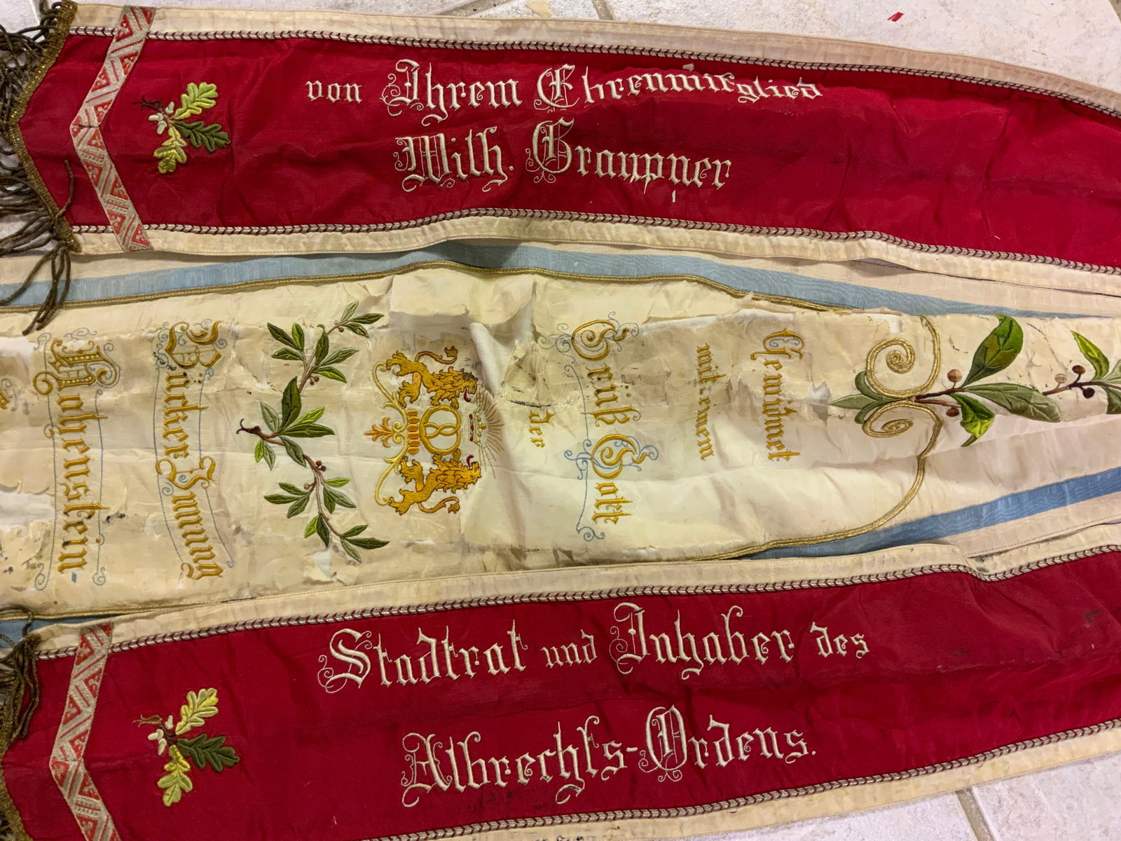 IMPERIAL GERMAN FLAG STANDARD SASH - 3