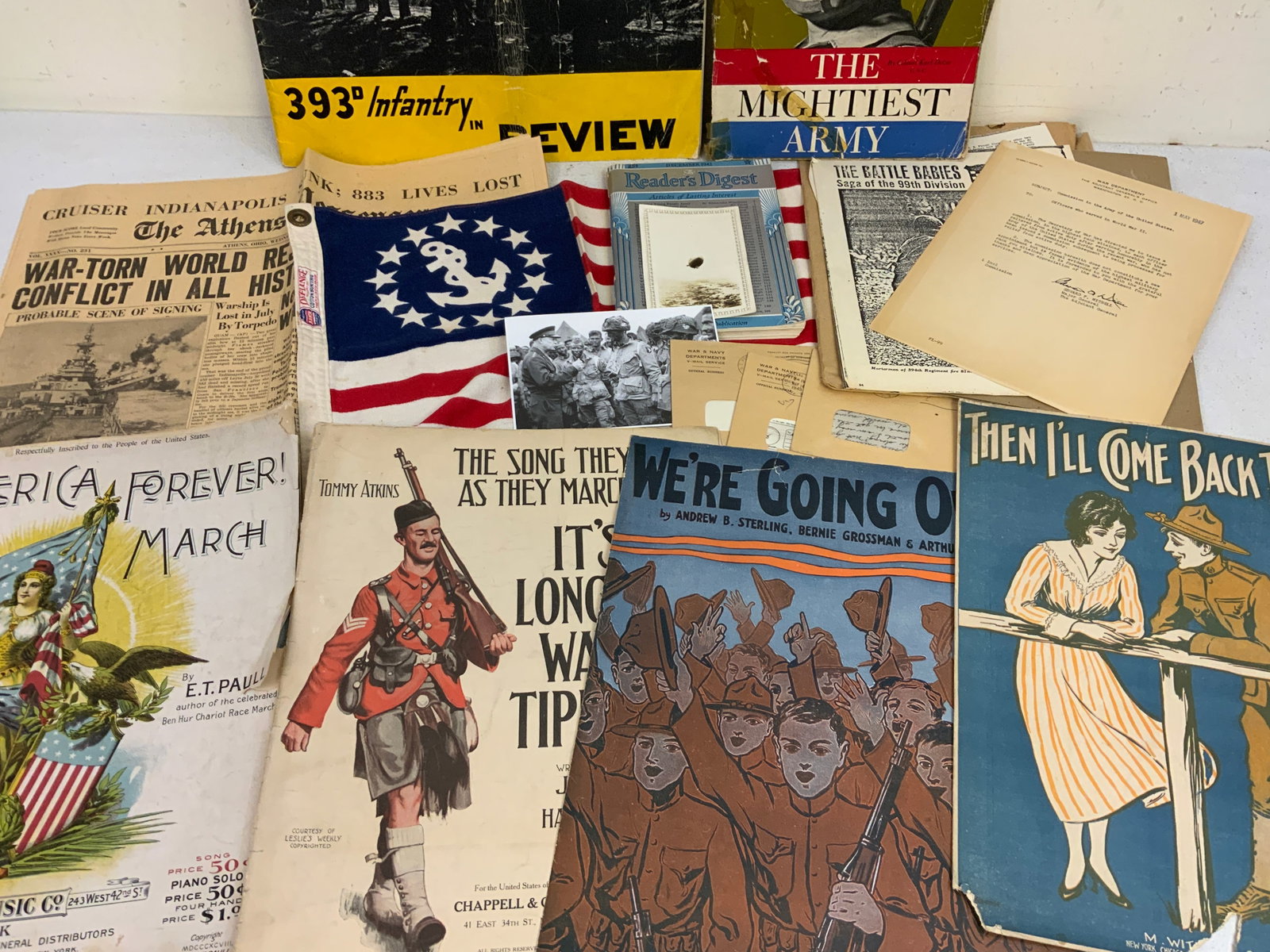 U.S. WWI/WWII LARGE LOT OF EPHEMERA (1 of 6)