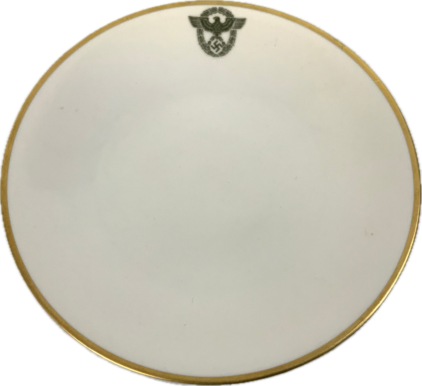 WWII GERMAN EDELSTEIN POLICE MESS HALL PLATE: WWII GERMAN EDELSTEIN POLICE MESS HALL PLATE. GREAT CONDITION. 8" DIAM.
