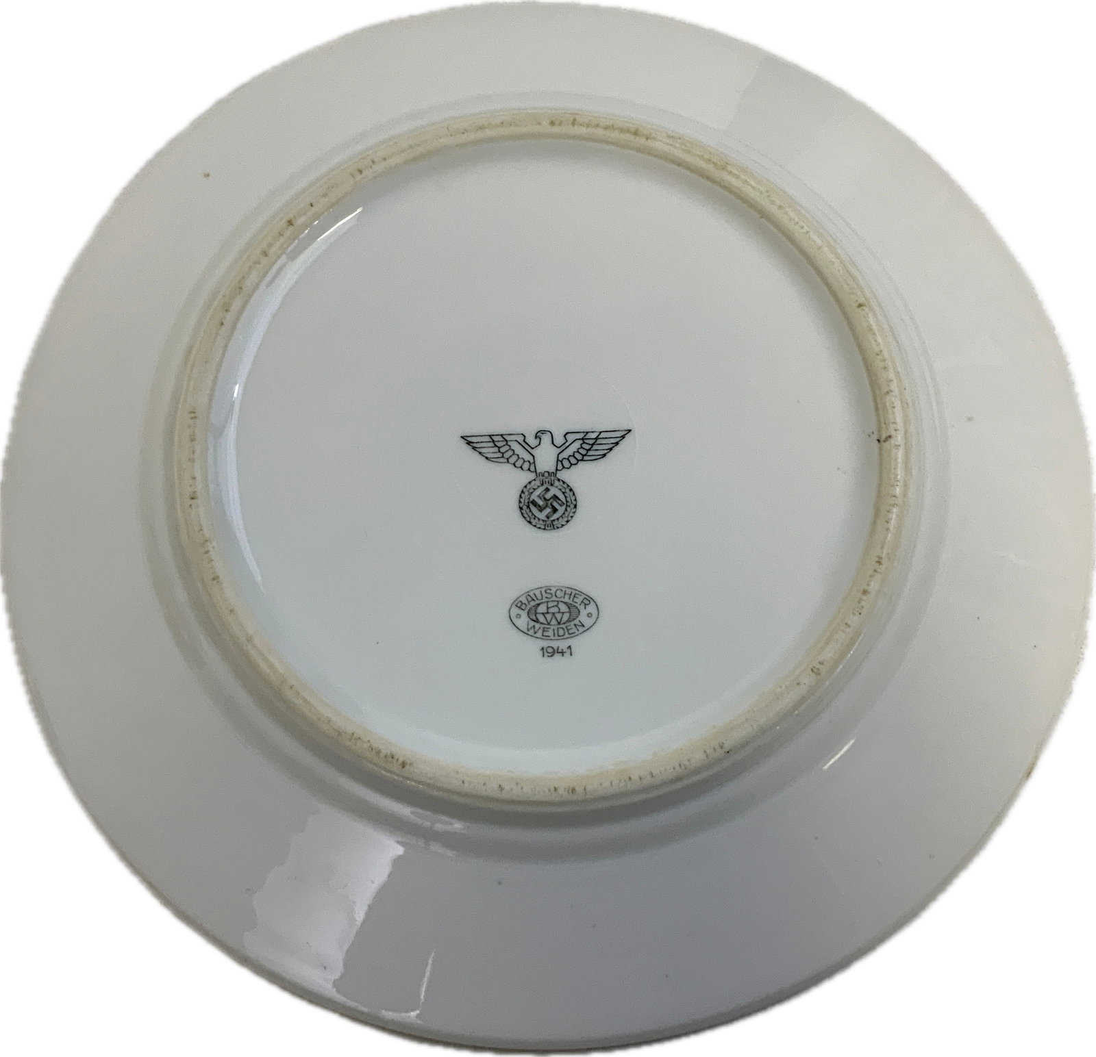 WWII GERMAN ARMY OFFICERS MESS HALL PORCELAIN PLATE (1 of 3)