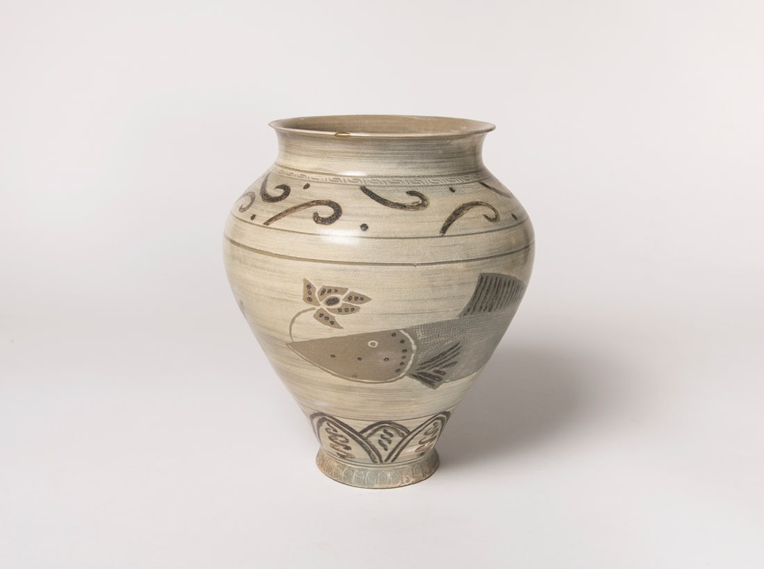 A Korean Fish Jar: H:26