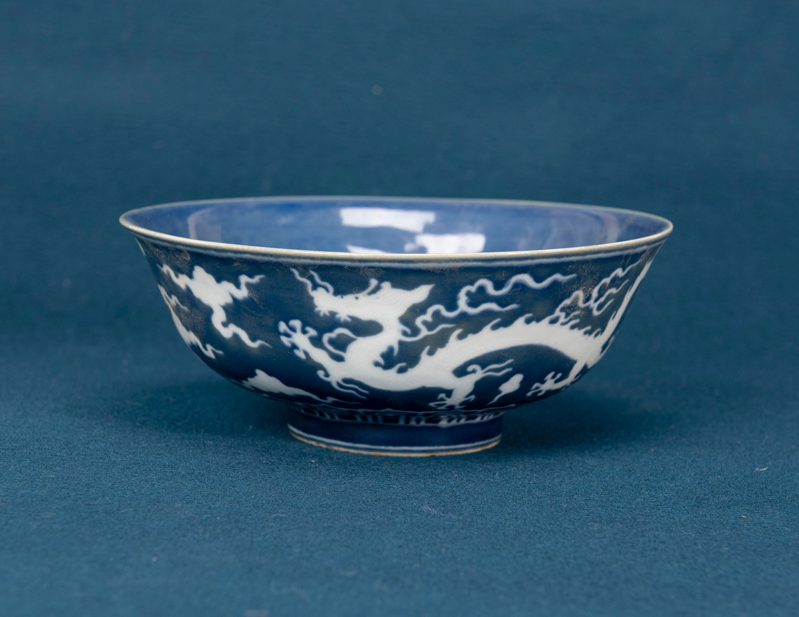 A Chinese Blue Glazed Dragon Bowl (1 of 5)