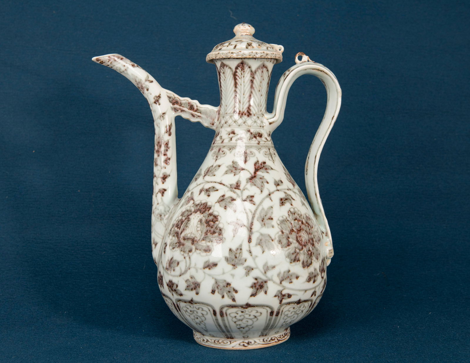 A Chinese Copper-Red Floral Ewer (1 of 7)