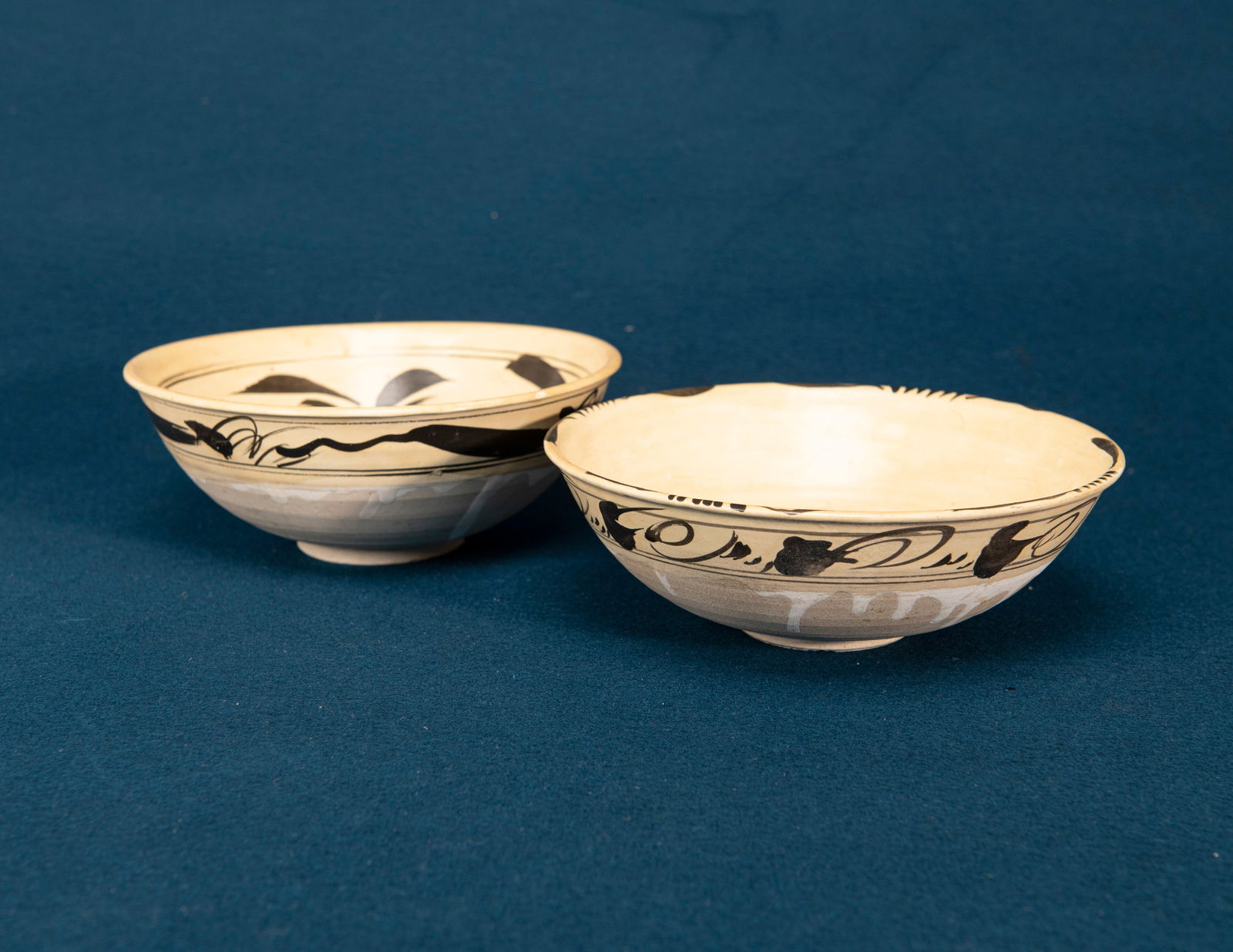 Two Chinese Cizhou Ware Floral Bowls (1 of 4)