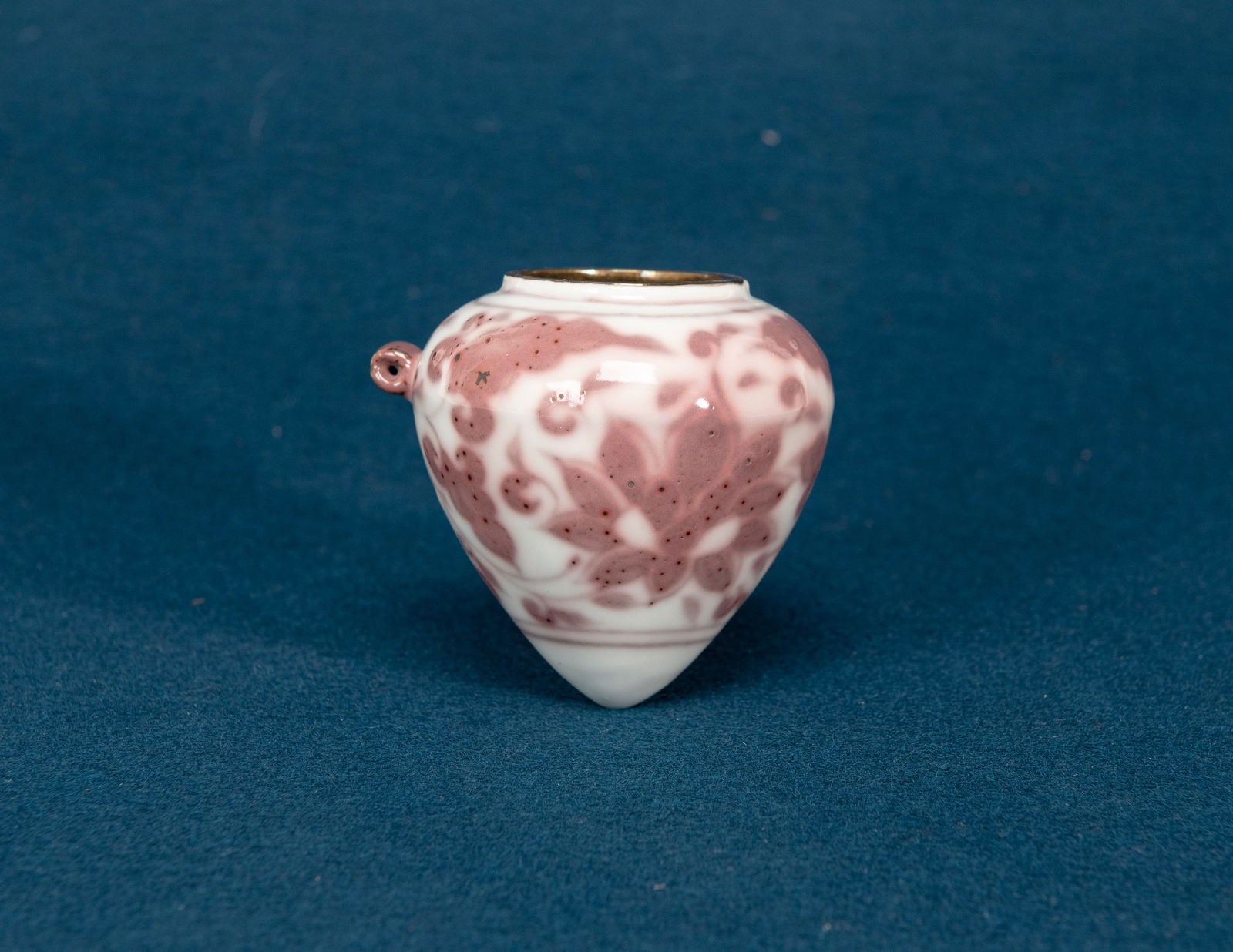 A Chinese Copper-Red Glazed Floral Bird Feeder (1 of 4)