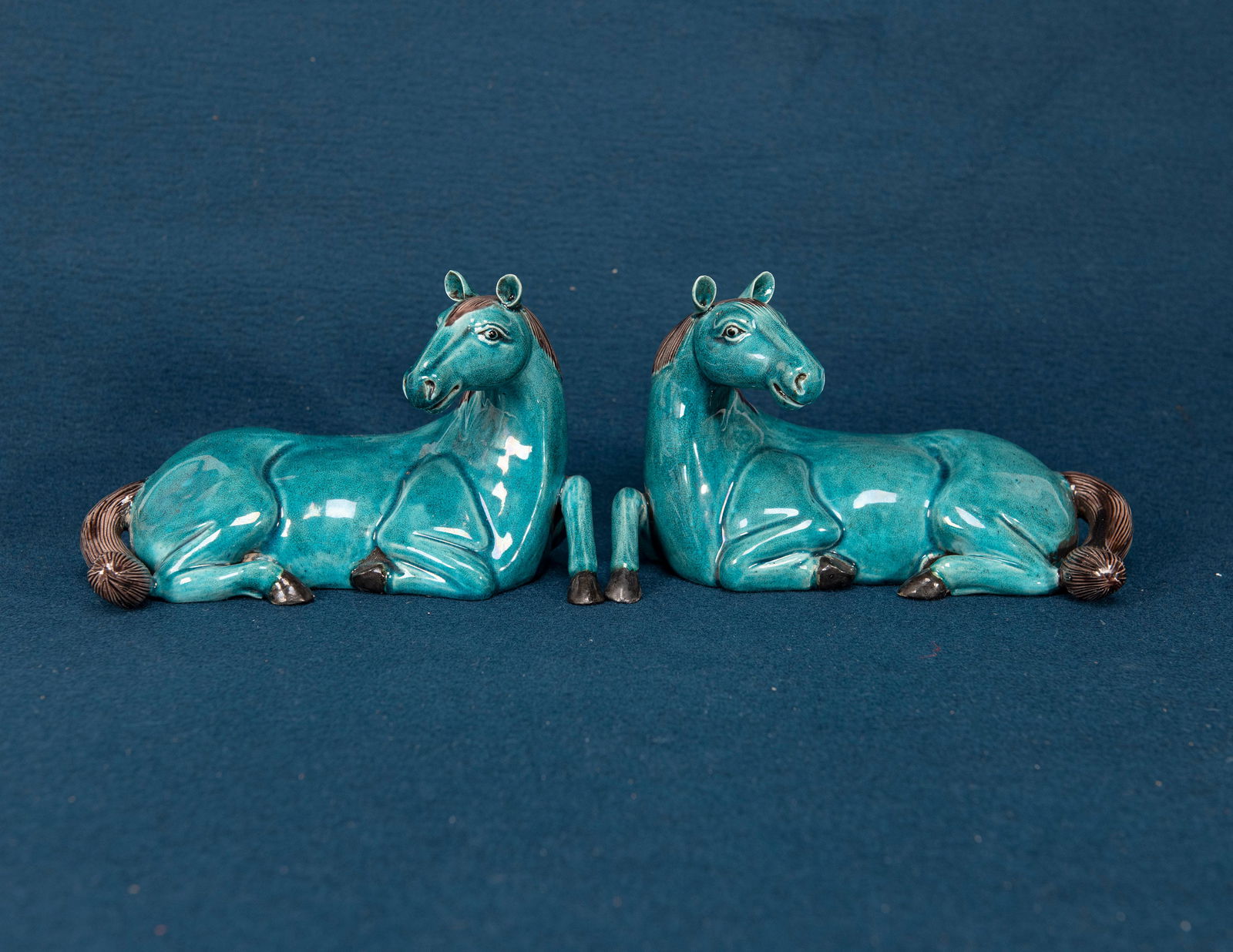 Two Chinese Sancai Glazed Horses (1 of 4)