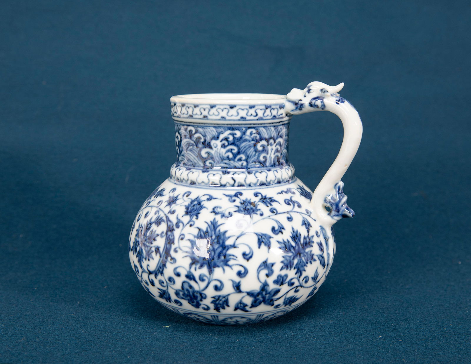A Chinese Blue and White Floral Ewer (1 of 3)